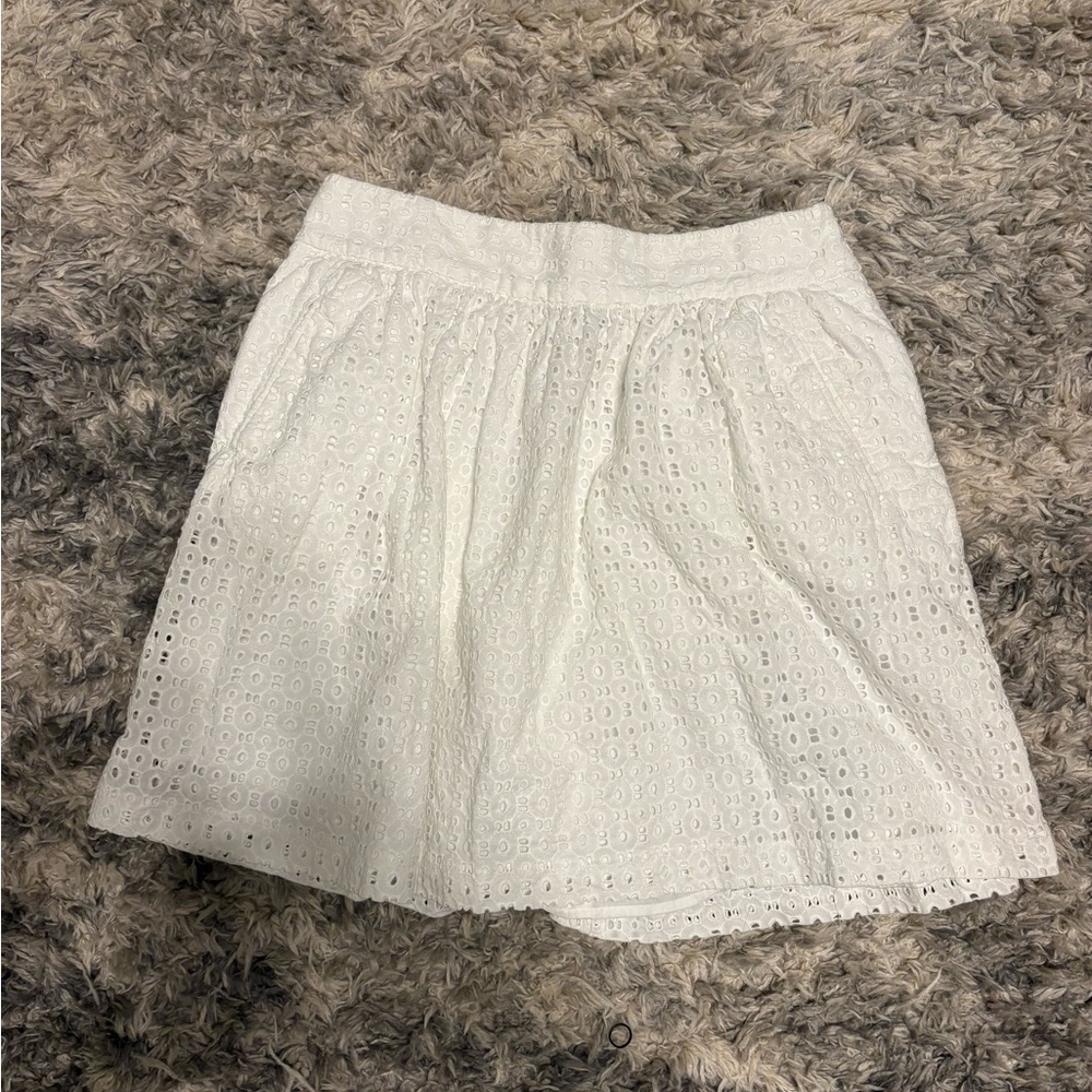 Cynthia Rowley White Eyelet Mini Skirt